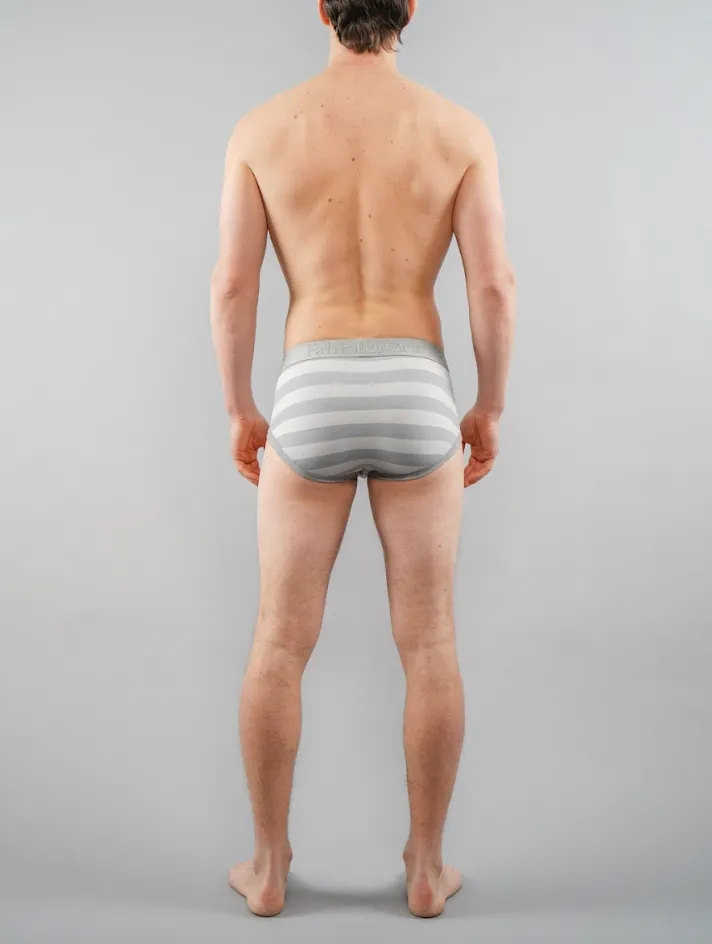 Wayne Brief | Grey Rugby Stripe