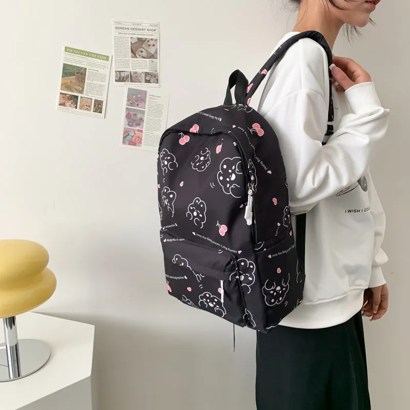 Wholesale Middle School Student Schoolbag Large Capacity Waterproof Nylon Backpack Printing Middle School Student Travel Leisure Outdoor Bag