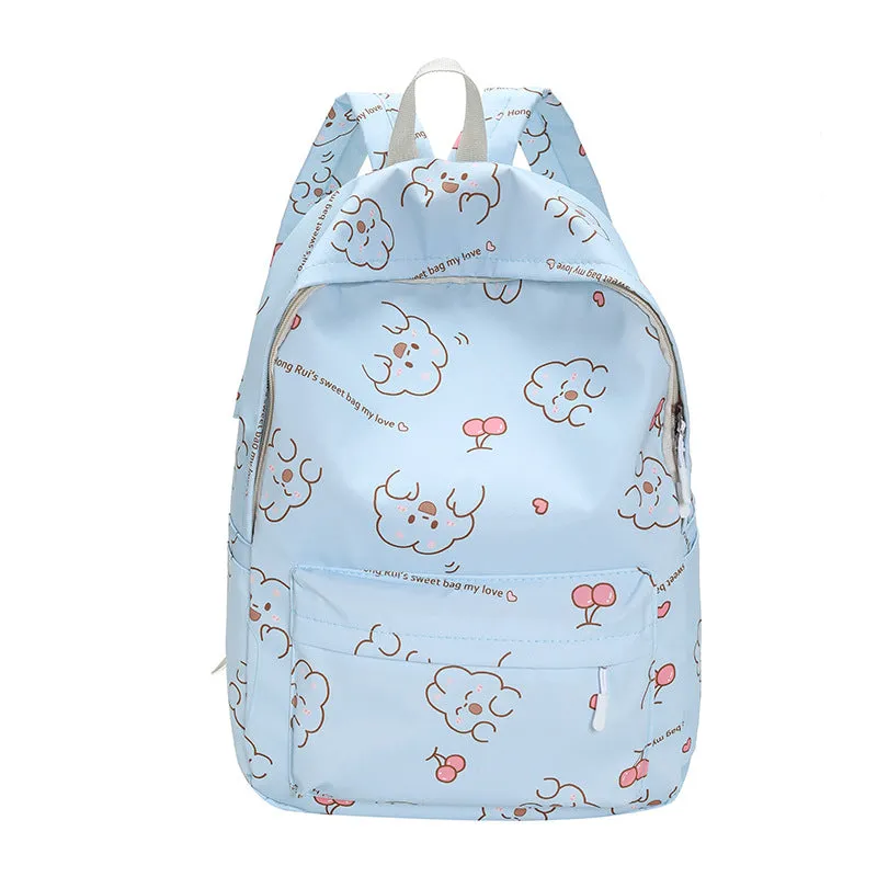 Wholesale Middle School Student Schoolbag Large Capacity Waterproof Nylon Backpack Printing Middle School Student Travel Leisure Outdoor Bag