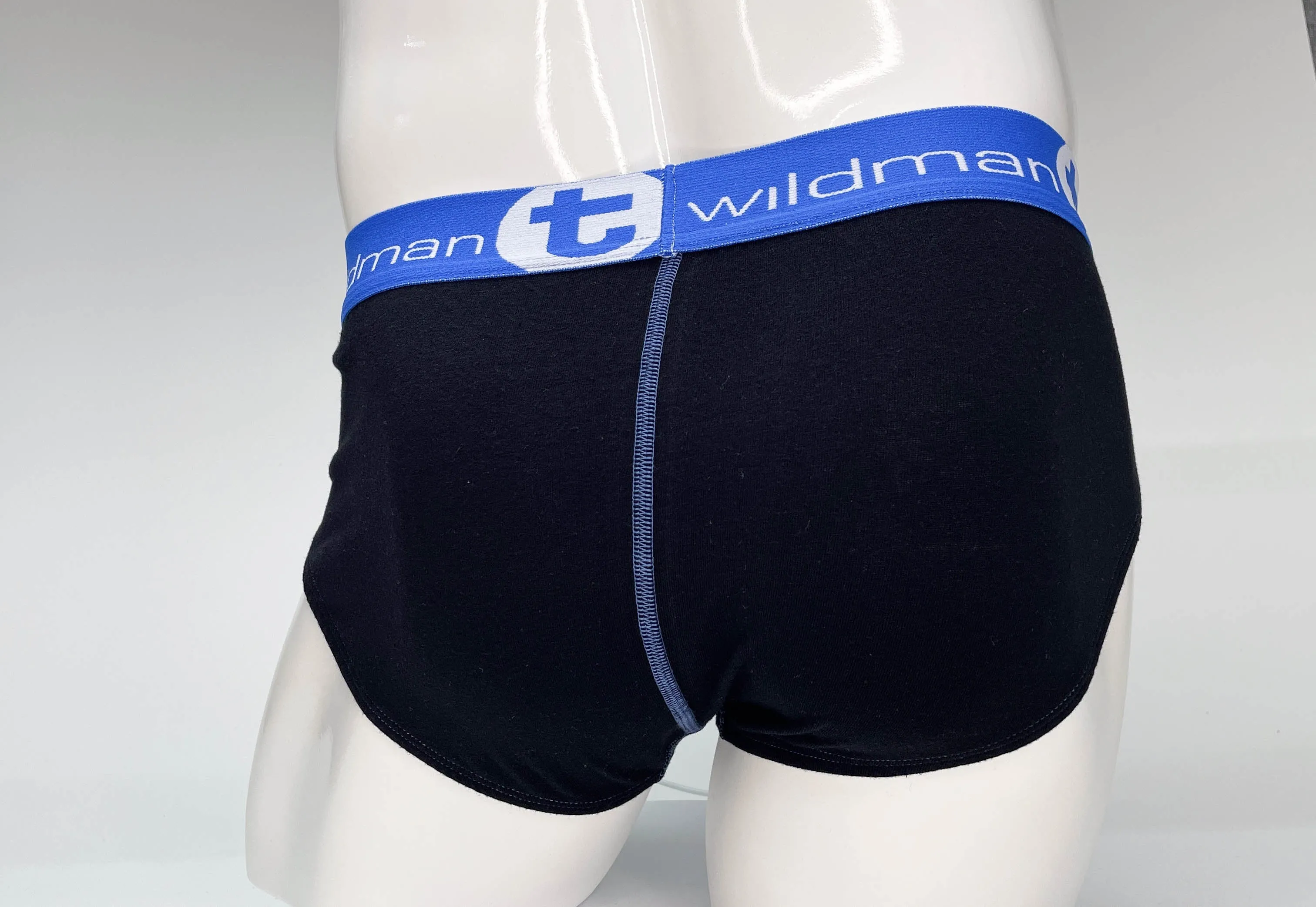 WildmanT Big Boy Pouch Cotton Brief Black and Blue