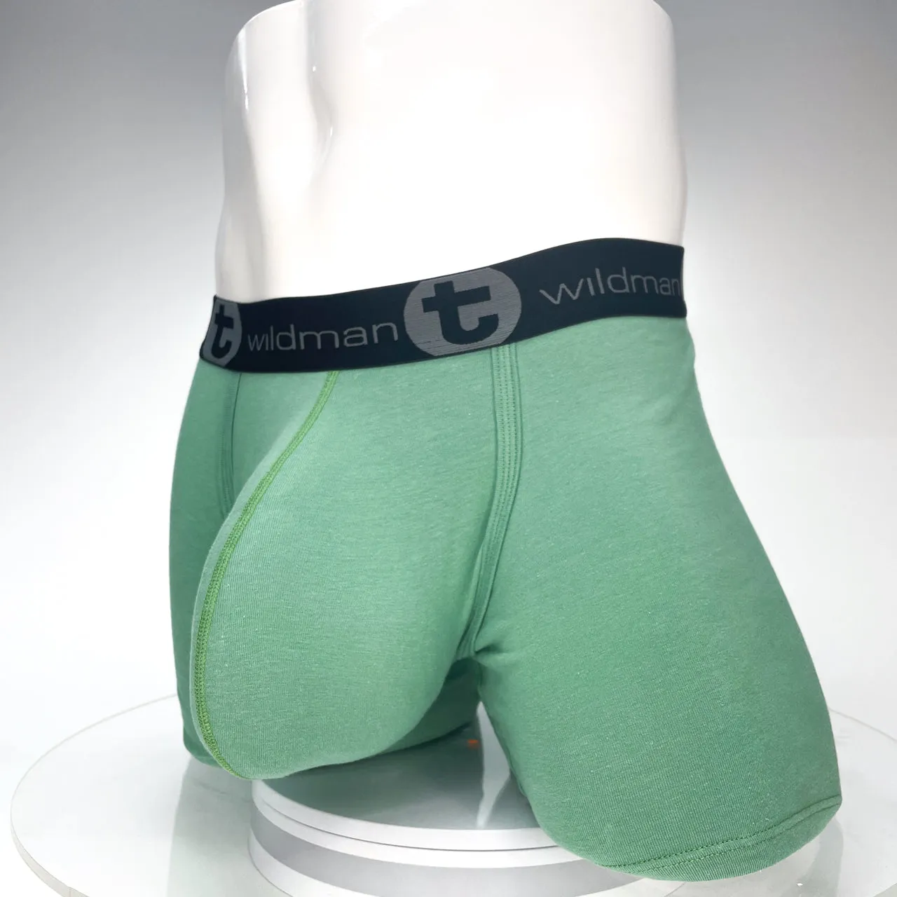 WildmanT Cotton Monster Cock 5" Inseam Boxer Green