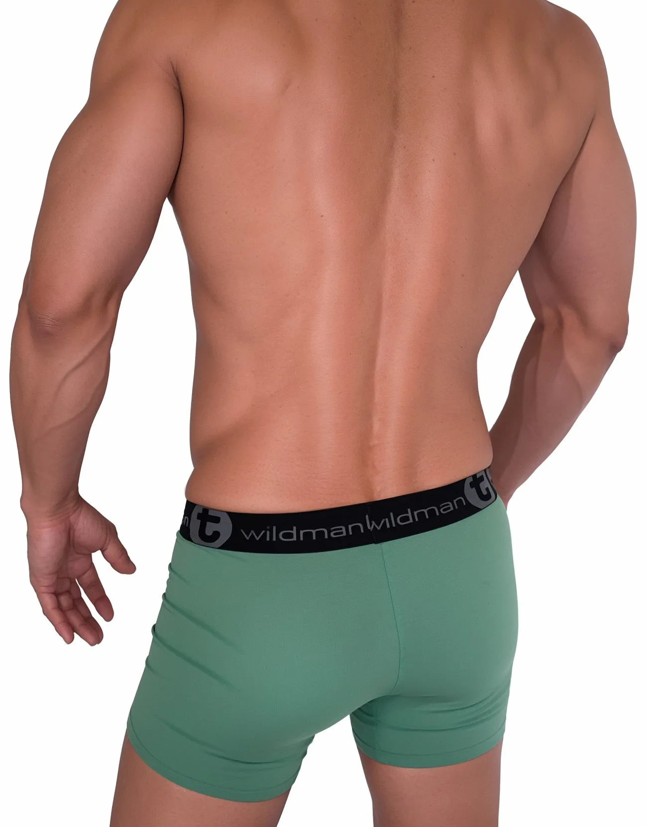 WildmanT Cotton Monster Cock 5" Inseam Boxer Green