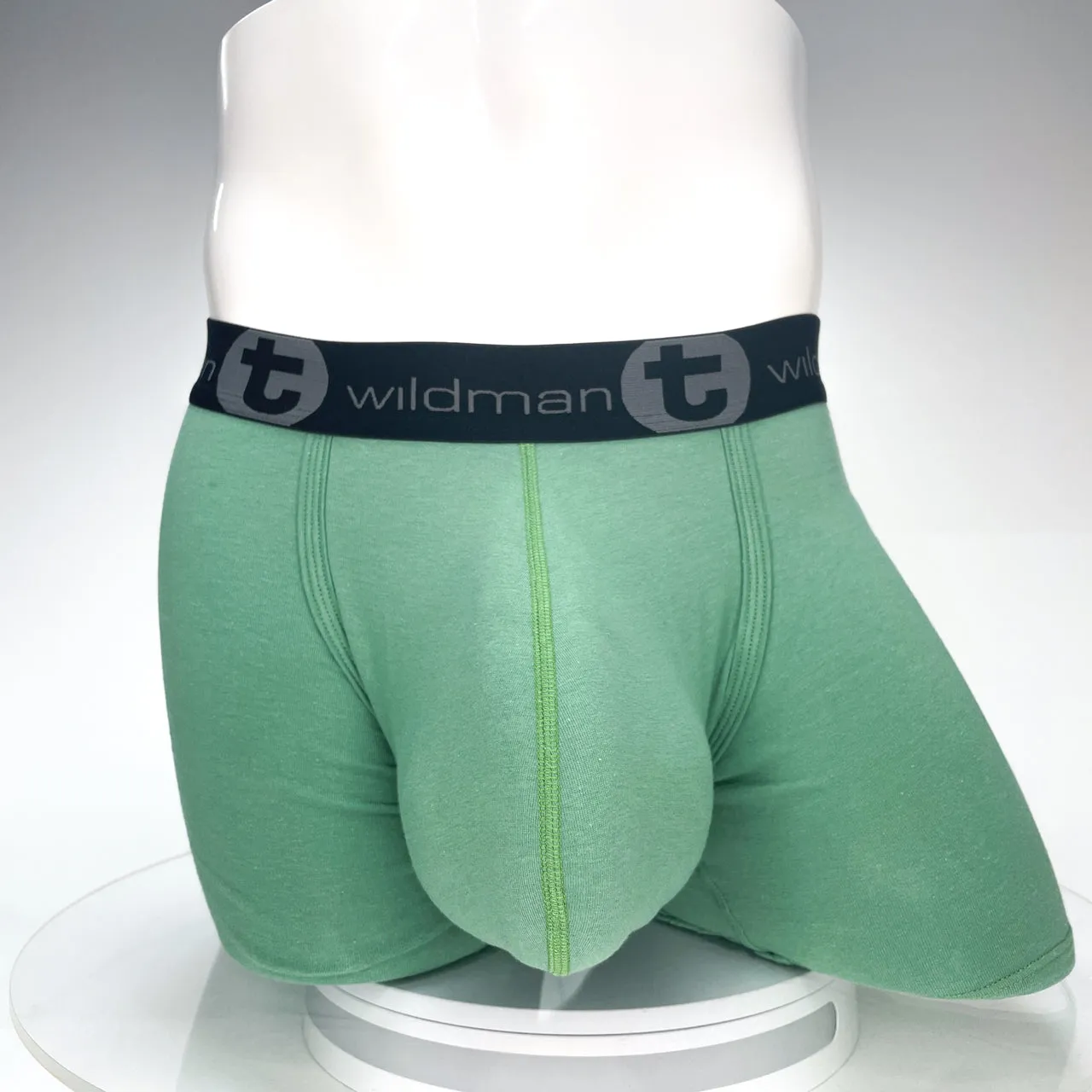 WildmanT Cotton Monster Cock 5" Inseam Boxer Green