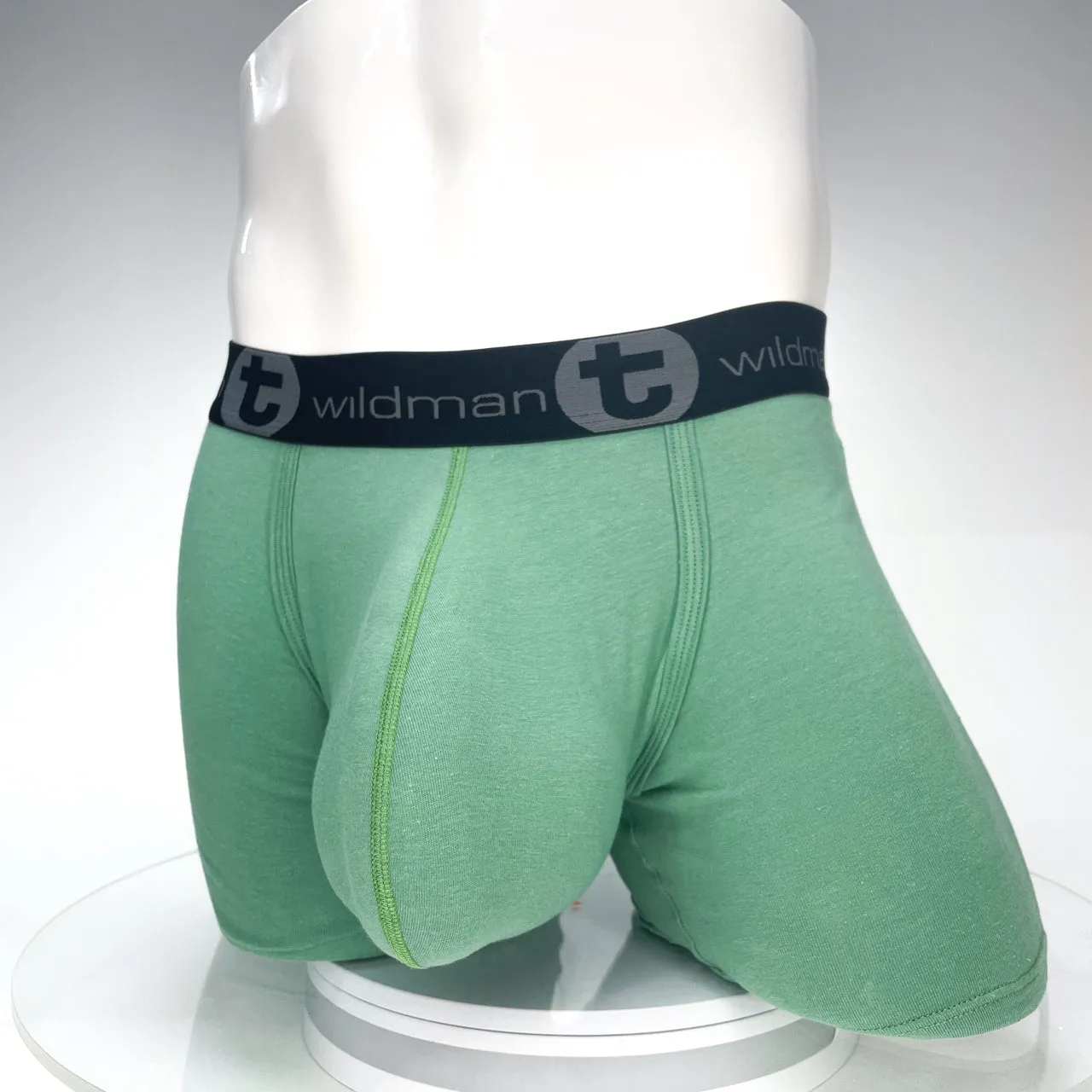 WildmanT Cotton Monster Cock 5" Inseam Boxer Green