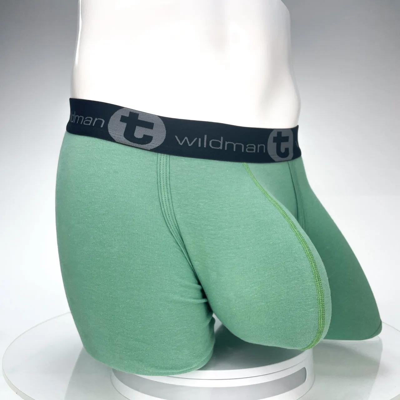 WildmanT Cotton Monster Cock 5" Inseam Boxer Green