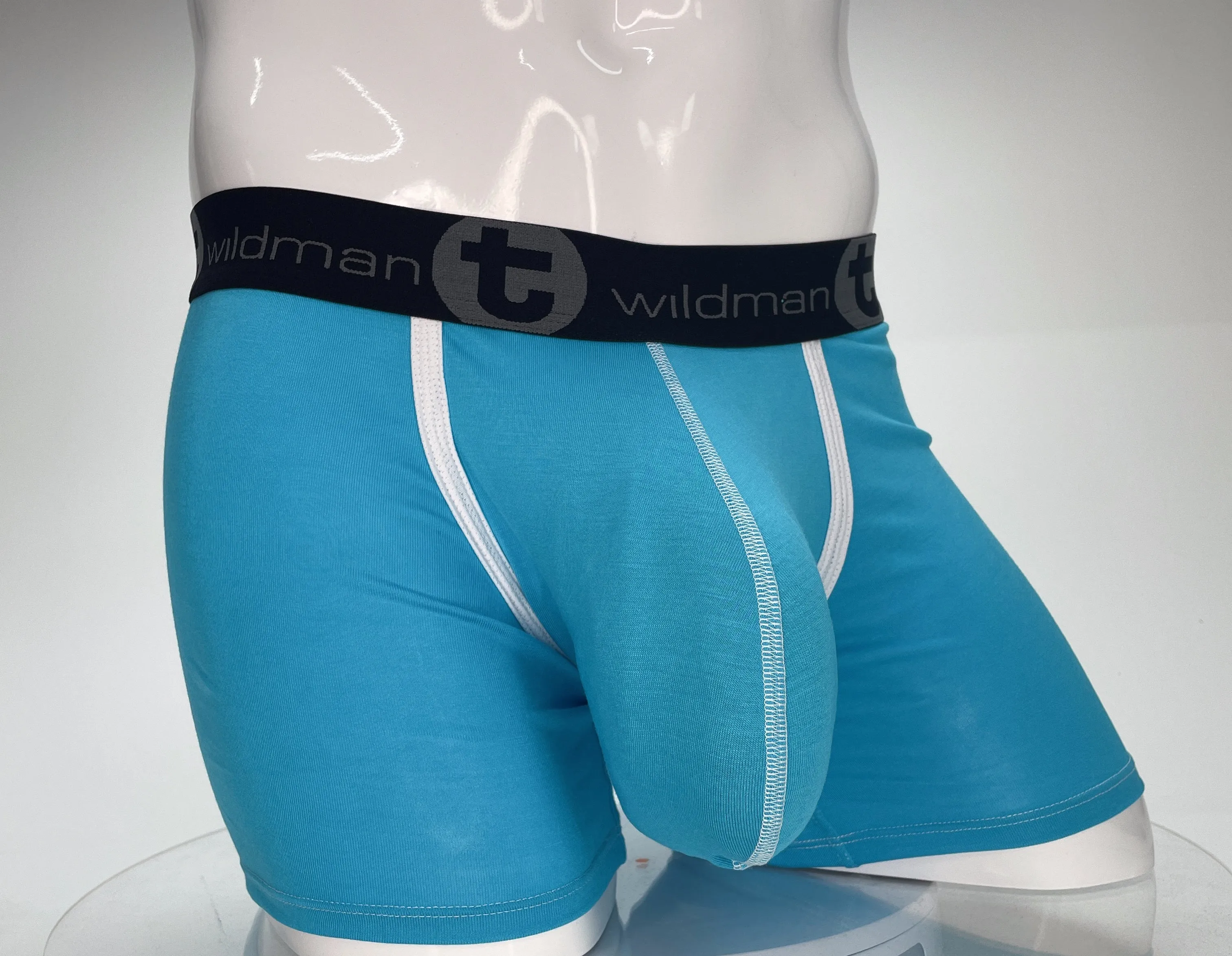 WildmanT Modal Monster Cock 5" Inseam Boxer Brief Baby Blue