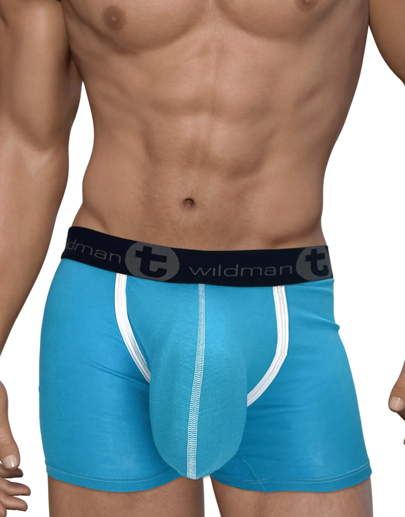 WildmanT Modal Monster Cock 5" Inseam Boxer Brief Baby Blue