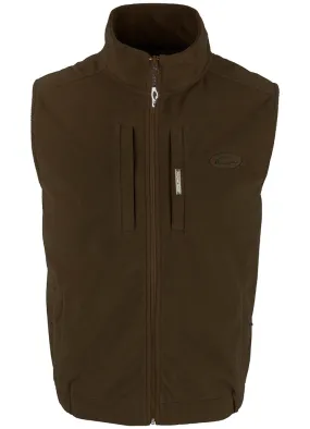 Windproof Fleece Layering Vest in Dark Earth by Drake