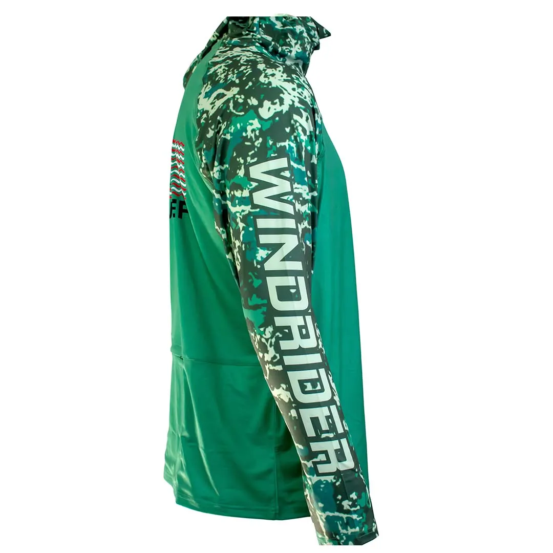 WindRider Atoll Hooded Shirt with Black Ice - Grey Americana - Green Americana