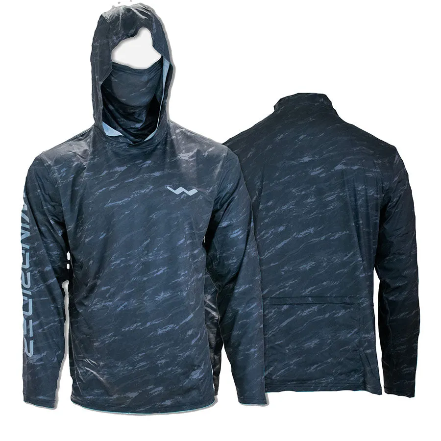 WindRider Atoll Hooded Shirt with Black Ice - Grey Americana - Green Americana