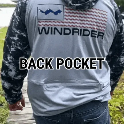 WindRider Atoll Hooded Shirt with Black Ice - Grey Americana - Green Americana