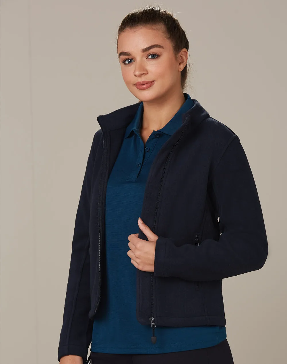 Winning Spirit Ladies' Bonded Polar Fleece Full Zip Fitted Jacket (PF08)