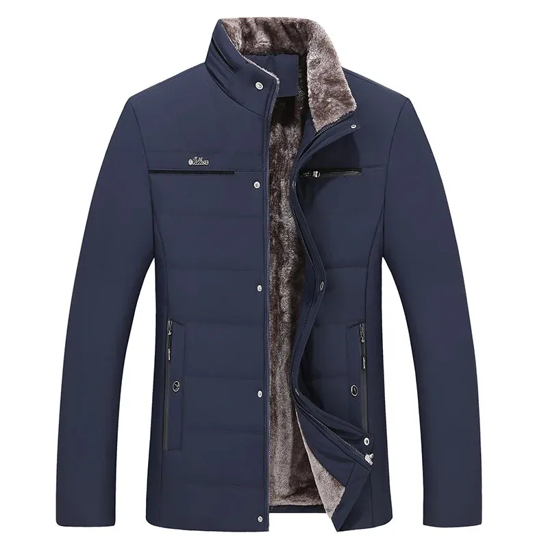 Winter Jacket Men Cotton Padded Warm Loose Thickening Parka Coat Casual Corduroy Short Male Jacket Men's brand Clothing