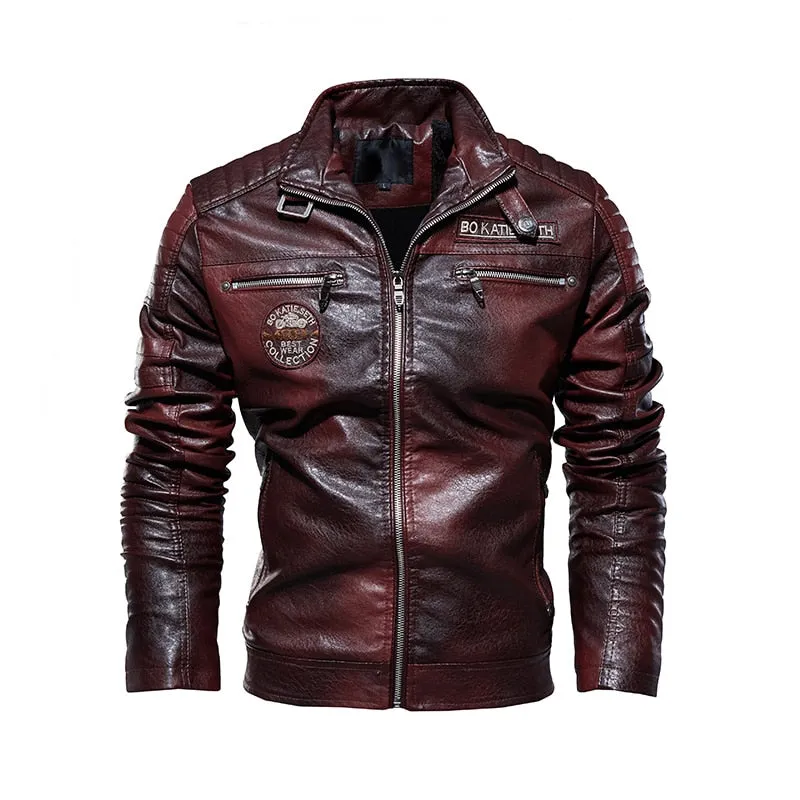 Winter Leather Jacket Men