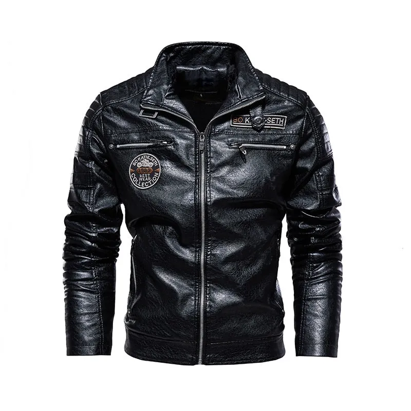 Winter Leather Jacket Men