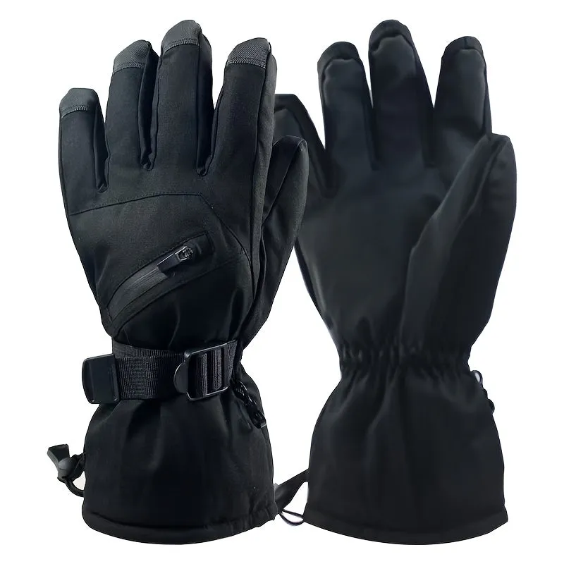 Winter Ski Gloves - Waterproof, Coldproof with Velvet Lining for Warmth, Thickened Design for Cycling & Motorcycle Riding