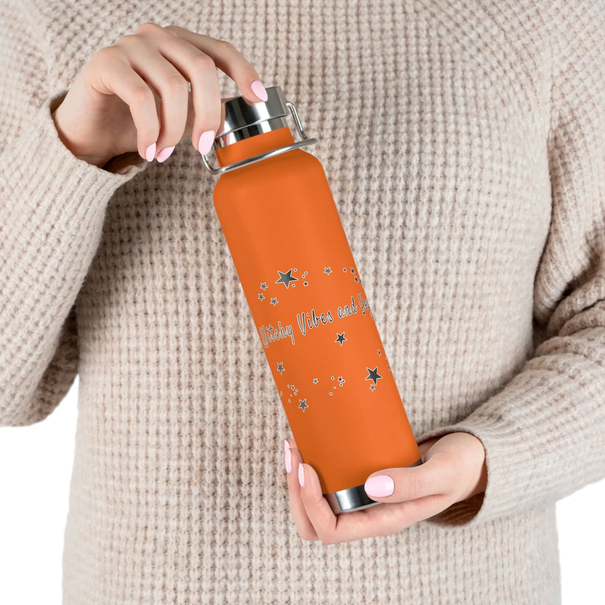 Witchy Vibes and Yoga Tribes Copper Vacuum Insulated Bottle, 22oz