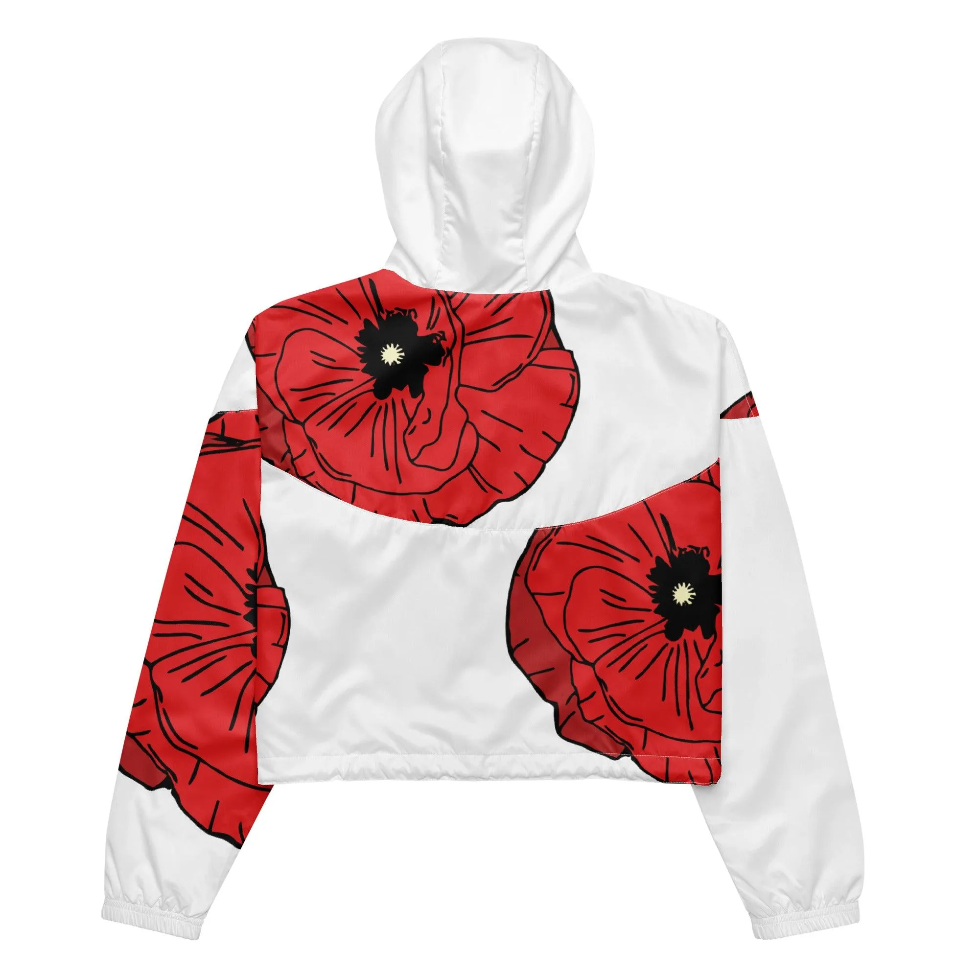 Wizard of Oz - Poppies - Women’s Cropped Windbreaker