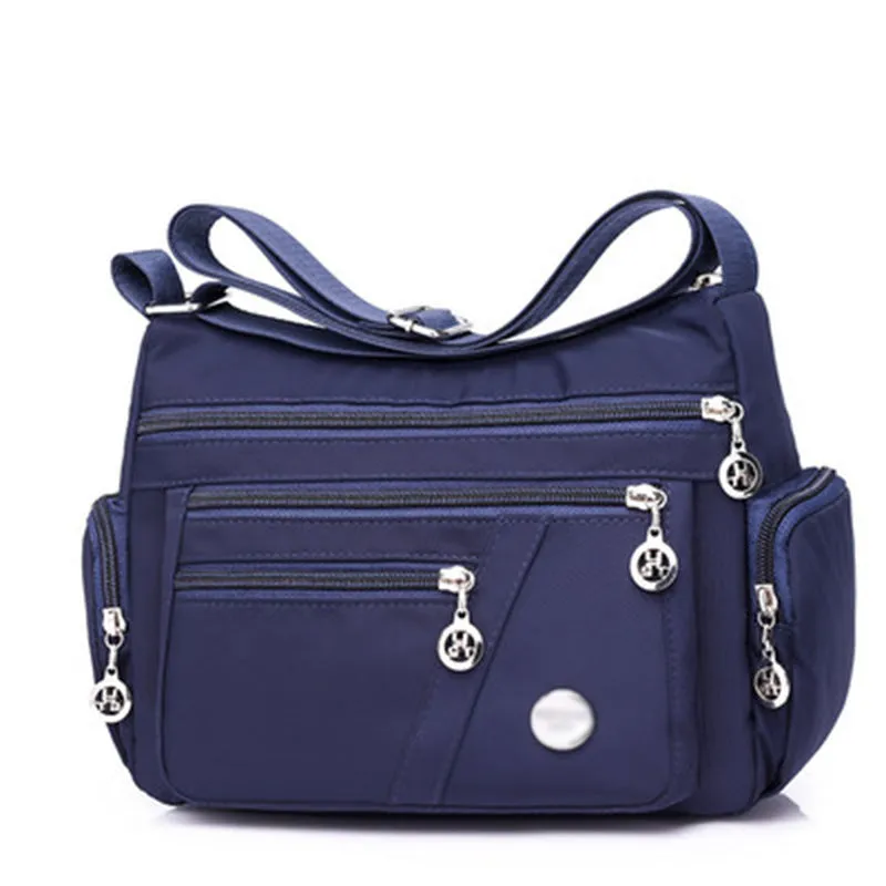 Women's Bag Foreign Trade New Large Capacity Middle-Aged Women's Bag Nylon Canvas Bag Waterproof Shoulder Messenger Bag Mother Bag