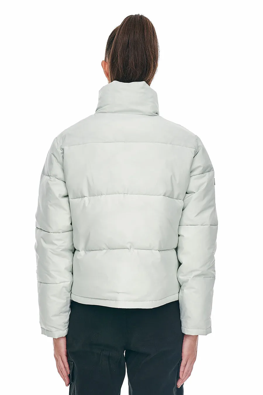 Womens Crisp Mint Box Puffer Jacket