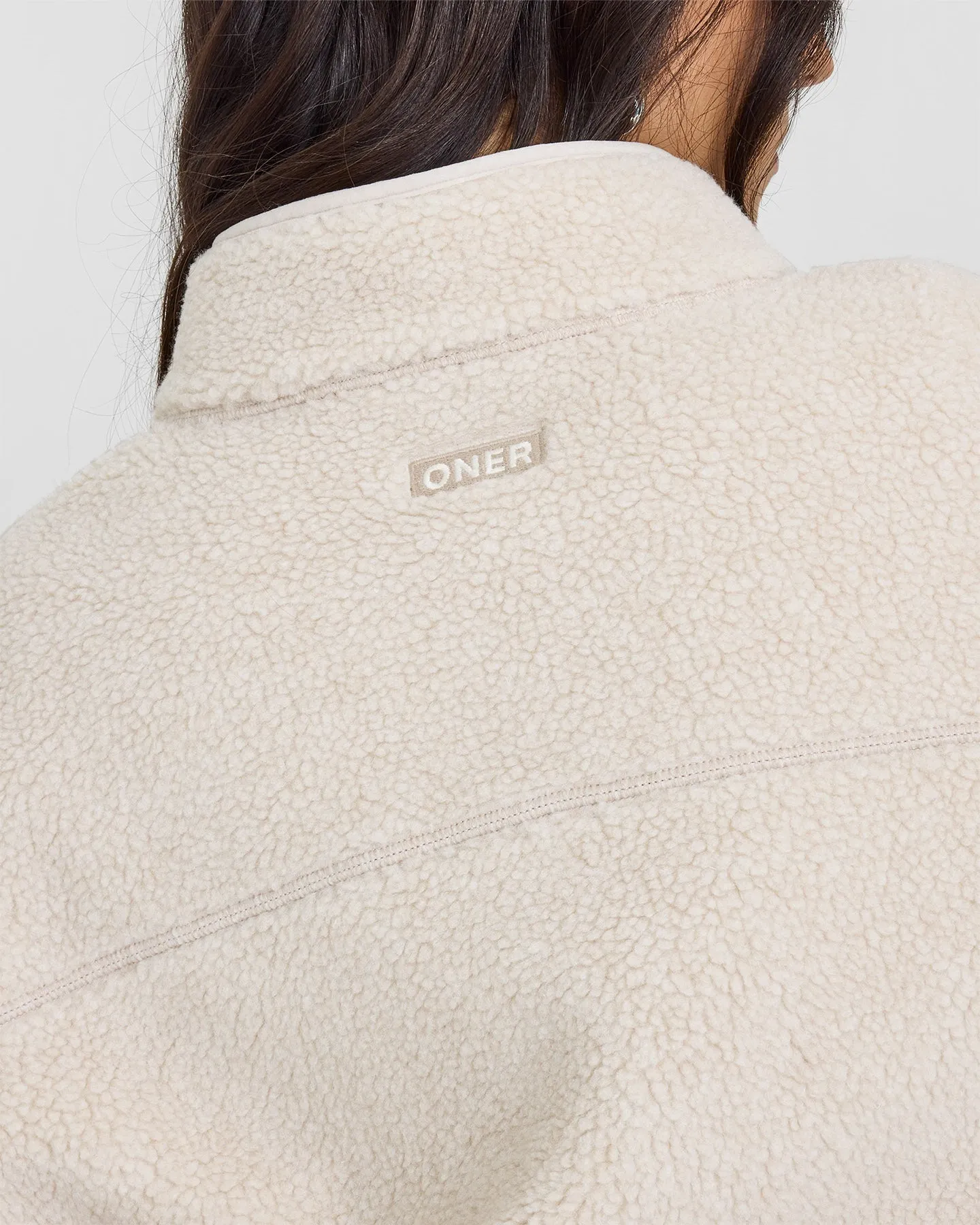 Zip Through Fleece Jacket | Sand