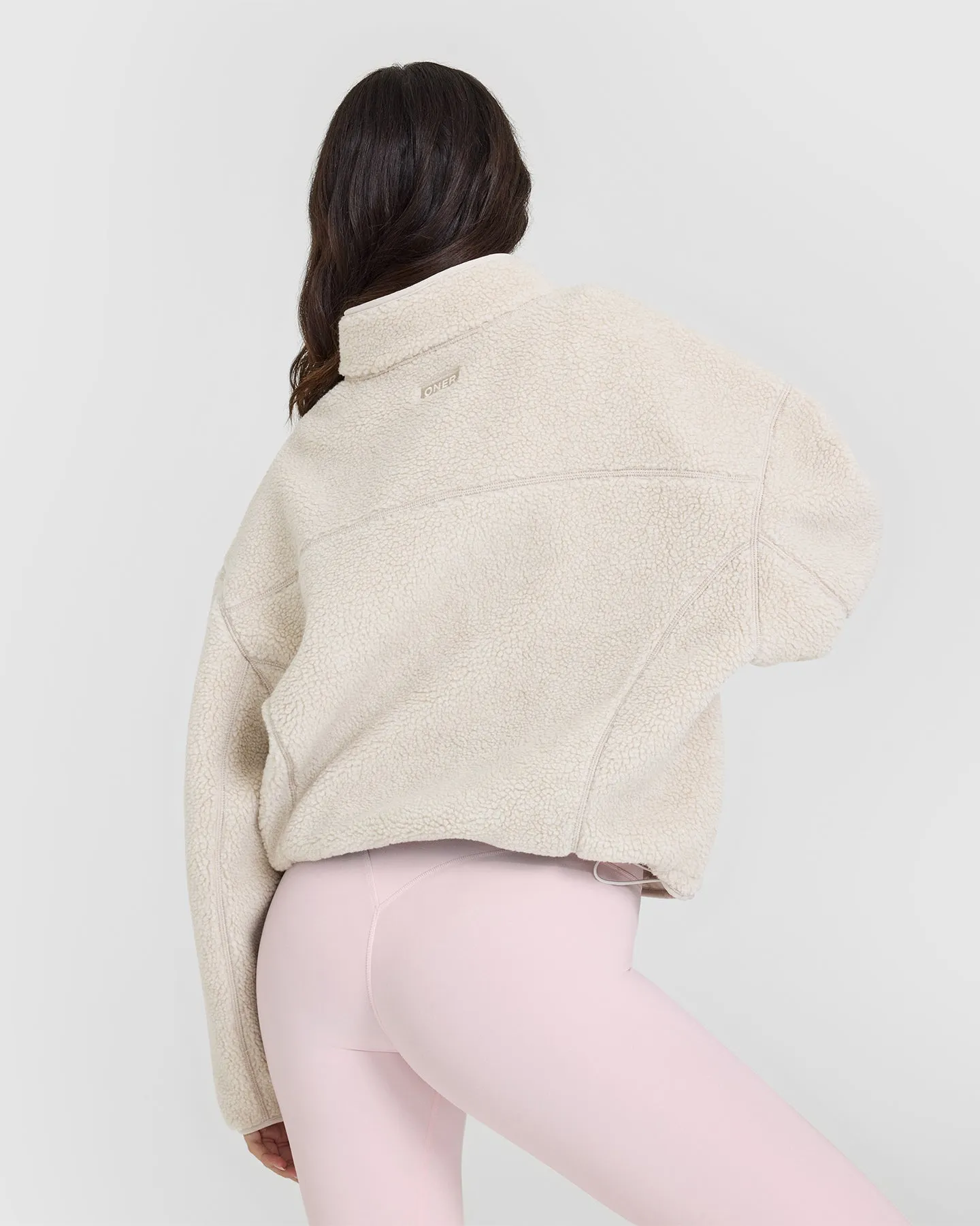 Zip Through Fleece Jacket | Sand